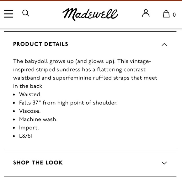 Madewell Striped Empire Ruffle Strap Dress Sundress - Picture 7 of 11